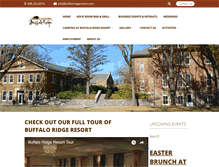 Tablet Screenshot of buffaloridgeresort.com